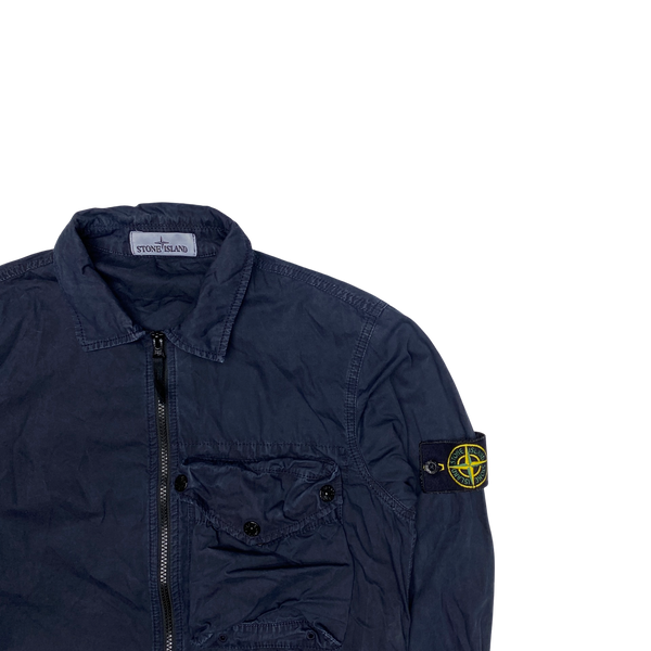 Stone Island 2021 Navy Cotton Overshirt