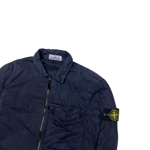 Stone Island 2021 Navy Cotton Overshirt