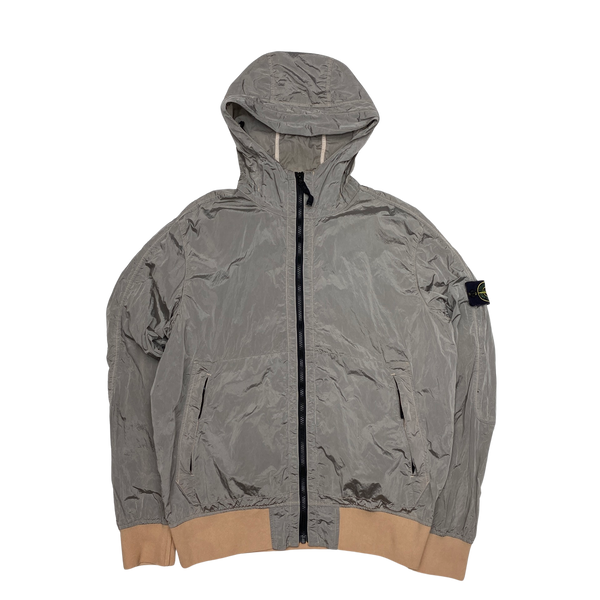 Stone Island 2018 Silver Nylon Metal Watro Hooded Jacket