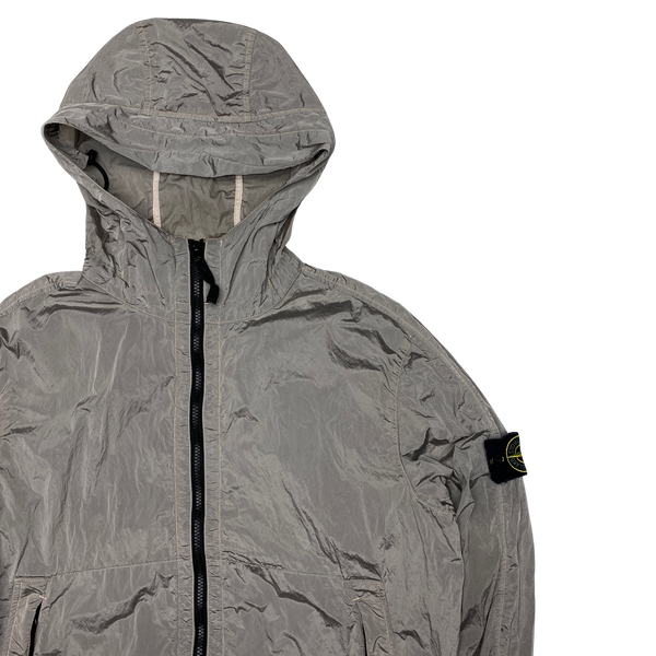 Stone Island 2018 Silver Nylon Metal Watro Hooded Jacket