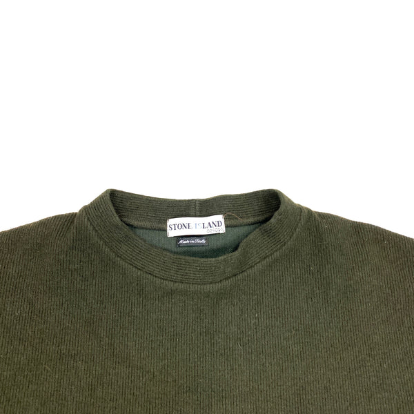 Stone Island 2000 Khaki Green Vintage Wool Jumper