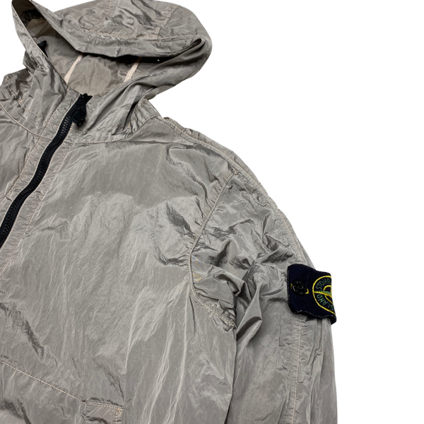 Stone Island 2018 Silver Nylon Metal Watro Hooded Jacket
