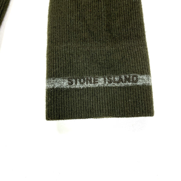 Stone Island 2000 Khaki Green Vintage Wool Jumper