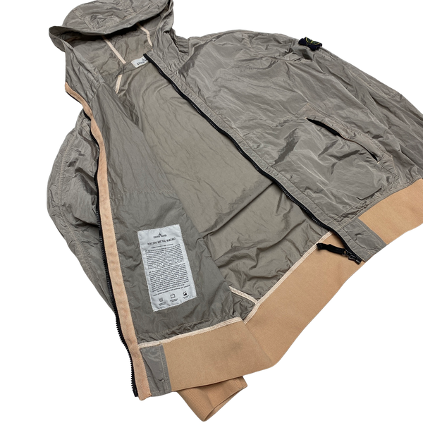 Stone Island 2018 Silver Nylon Metal Watro Hooded Jacket