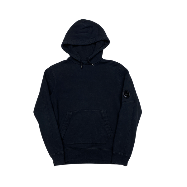 CP Company Black Cotton Pullover Hoodie