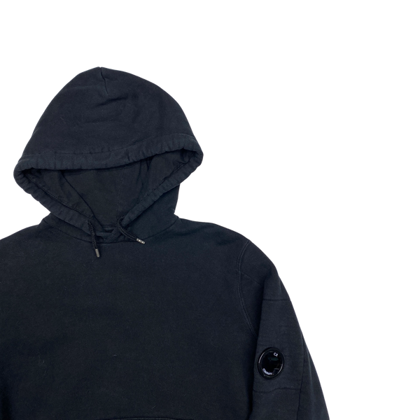 CP Company Black Cotton Pullover Hoodie