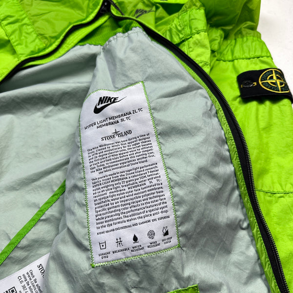 Stone Island x Nike Green Hyperlight Membrana Windrunner Jacket - Large