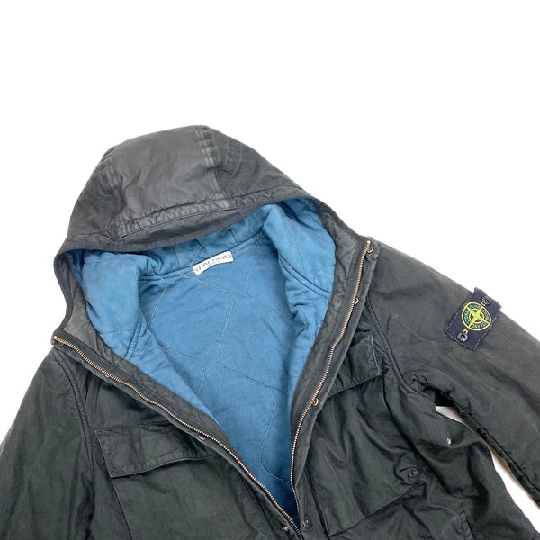 Stone Island Quilted Cotton Hooded Jacket