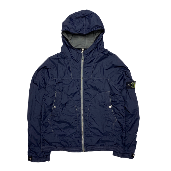 Stone Island 2004 Navy Blue Nylon Windbreaker Jacket