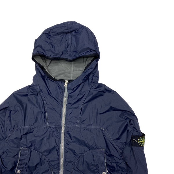 Stone Island 2004 Navy Blue Nylon Windbreaker Jacket