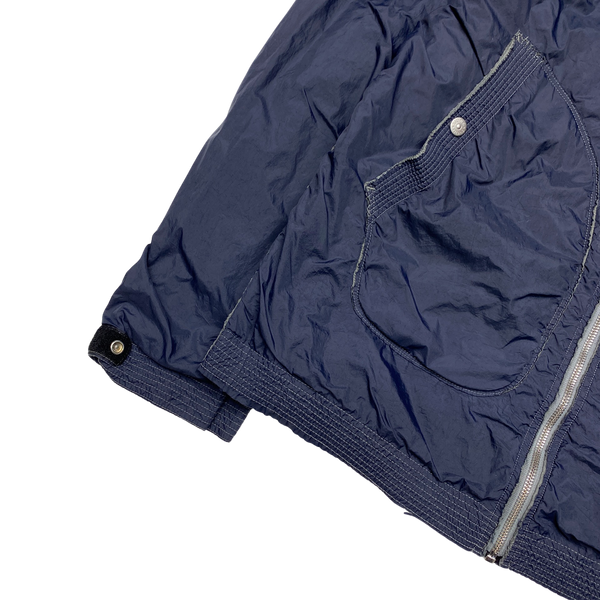 Stone Island 2004 Navy Blue Nylon Windbreaker Jacket