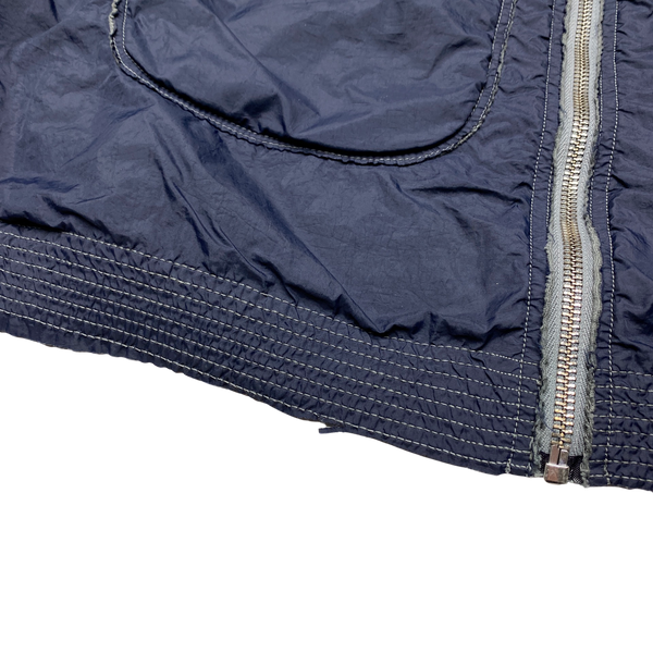Stone Island 2004 Navy Blue Nylon Windbreaker Jacket