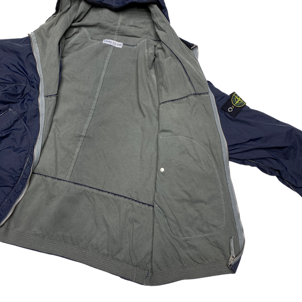 Stone Island 2004 Navy Blue Nylon Windbreaker Jacket