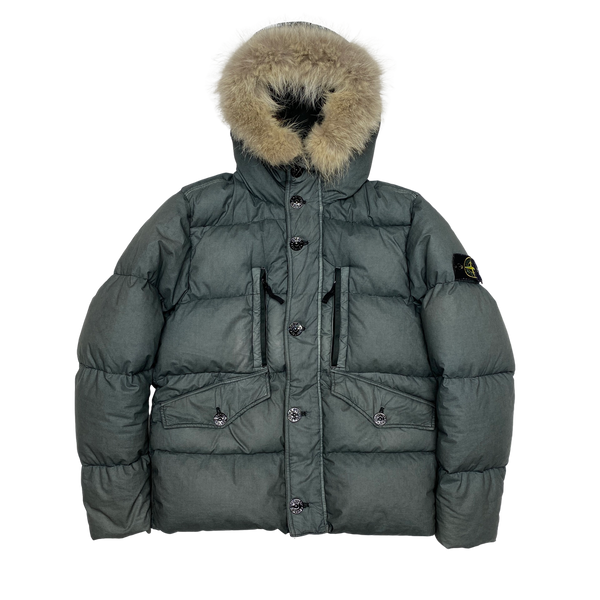 Stone island lino cheap resinato down jacket