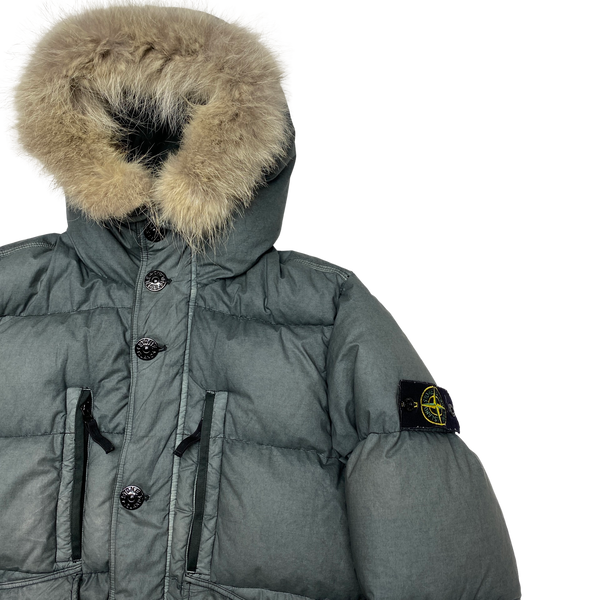Stone Island 2017 Grey Resin Poplin Down TC Puffer Jacket