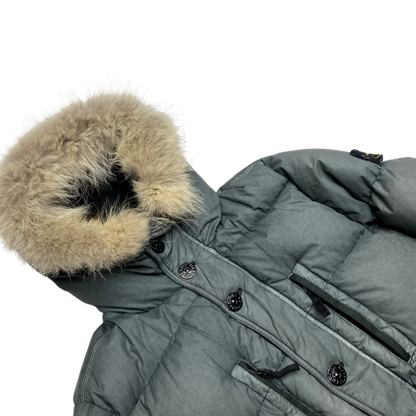 Stone Island 2017 Grey Resin Poplin Down TC Puffer Jacket