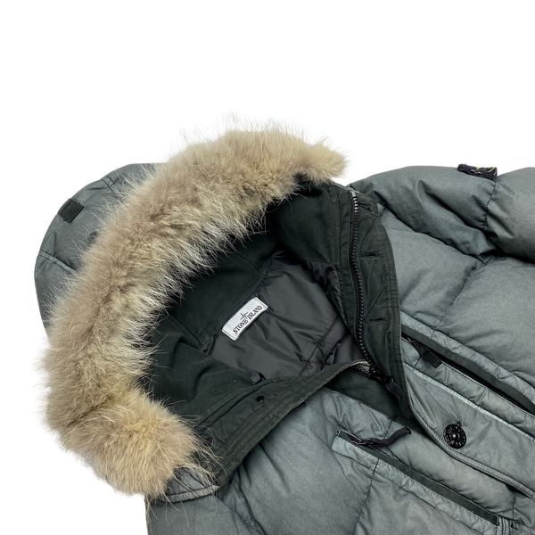 Stone Island 2017 Grey Resin Poplin Down TC Puffer Jacket