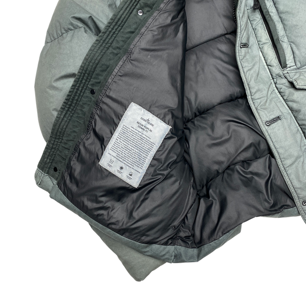 Stone Island 2017 Grey Resin Poplin Down TC Puffer Jacket