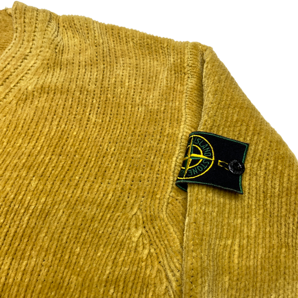 Stone Island Vintage 1998 Yellow Chenille Knitted Cotton