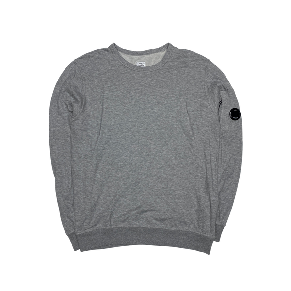 CP Company Light Grey Cotton Crewneck Sweatshirt