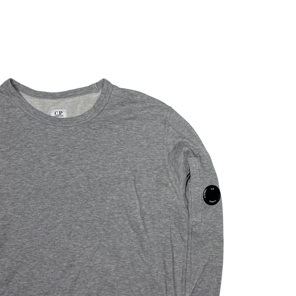 CP Company Light Grey Cotton Crewneck Sweatshirt