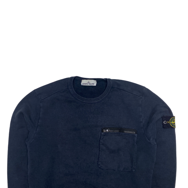 Stone Island 2017 Navy Cotton Crewneck Sweatshirt