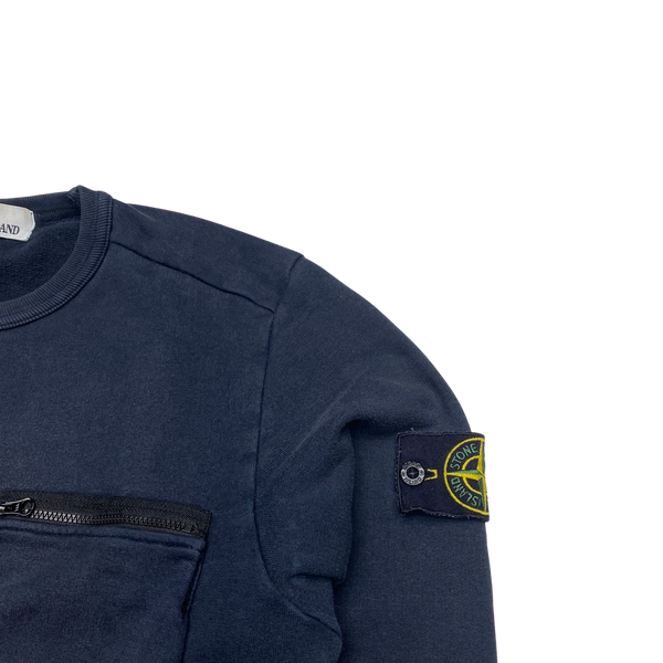 Stone Island 2017 Navy Cotton Crewneck Sweatshirt