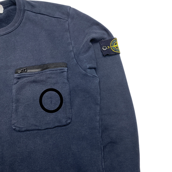 Stone Island 2017 Navy Cotton Crewneck Sweatshirt