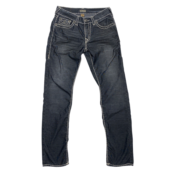 True Religion Geno Relaxed Slim Grey Jeans