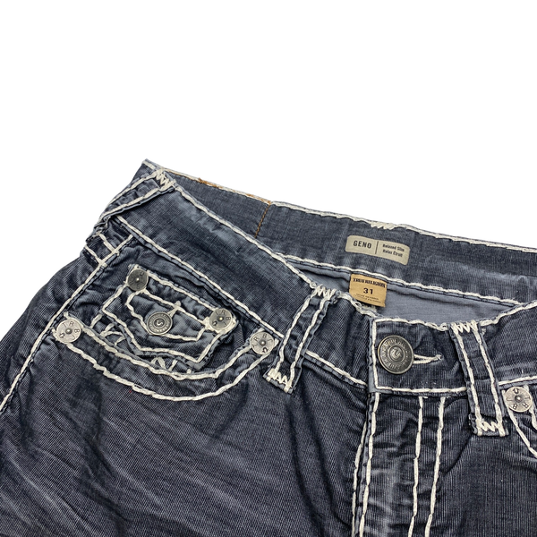 True Religion Geno Relaxed Slim Grey Jeans