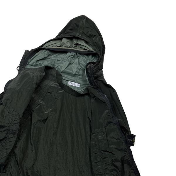 Stone Island 2006 Nylon Metal Dark Green Shimmer Jacket - Small