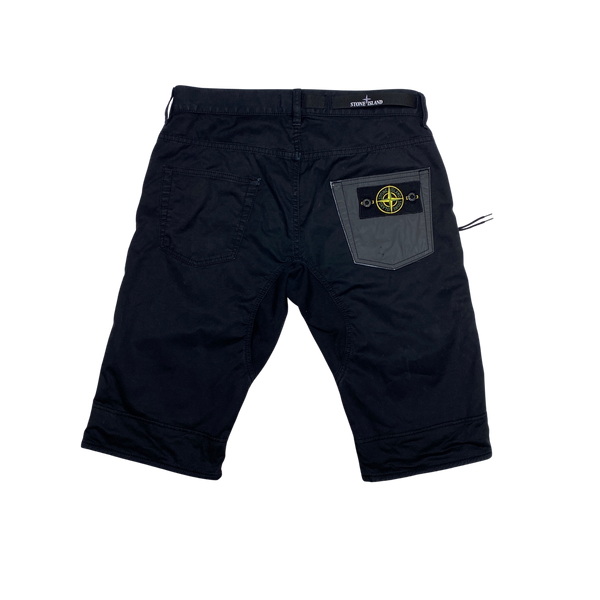 Stone Island 2015 Black Reflective Cycling Shorts