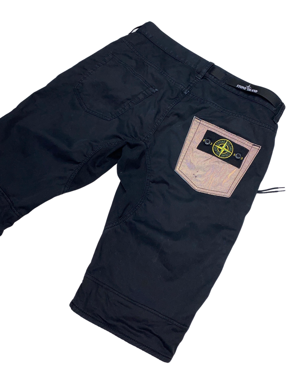Stone Island 2015 Black Reflective Cycling Shorts