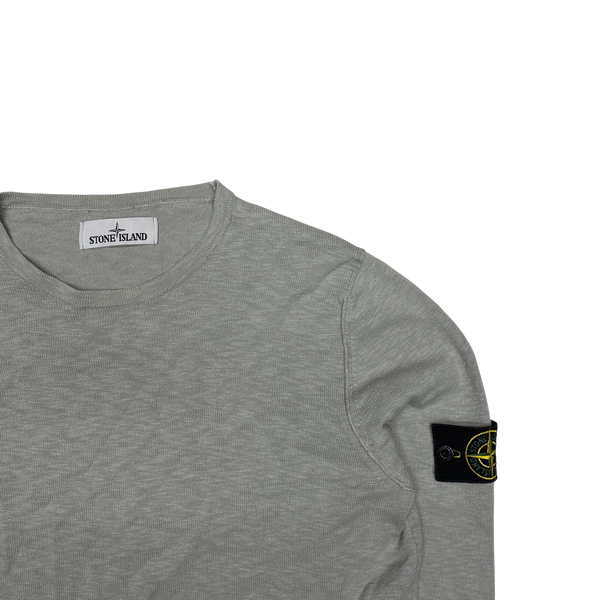 Stone Island 2017 Light Grey Soft Knit Crewneck