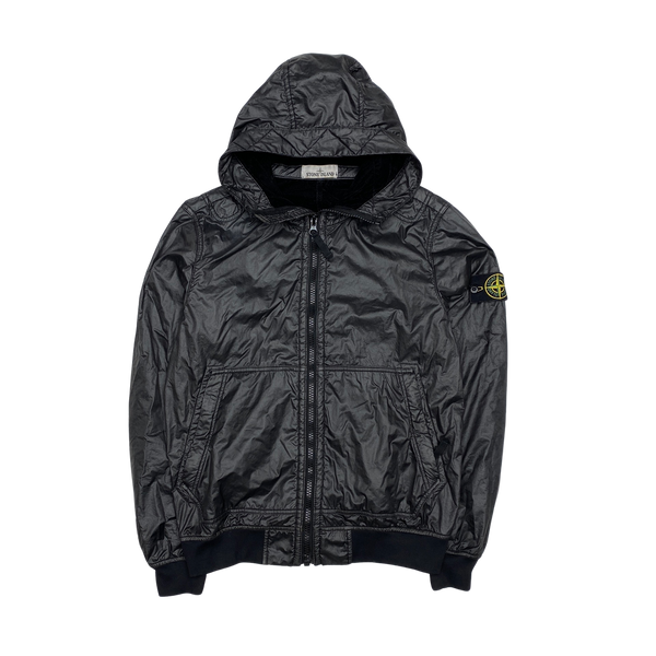 Stone Island 2018 Black Lamy Flock Hooded Jacket