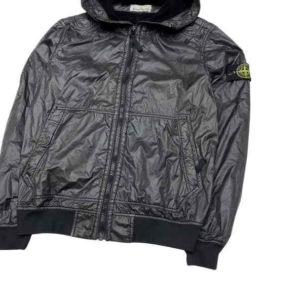 Stone Island 2018 Black Lamy Flock Hooded Jacket