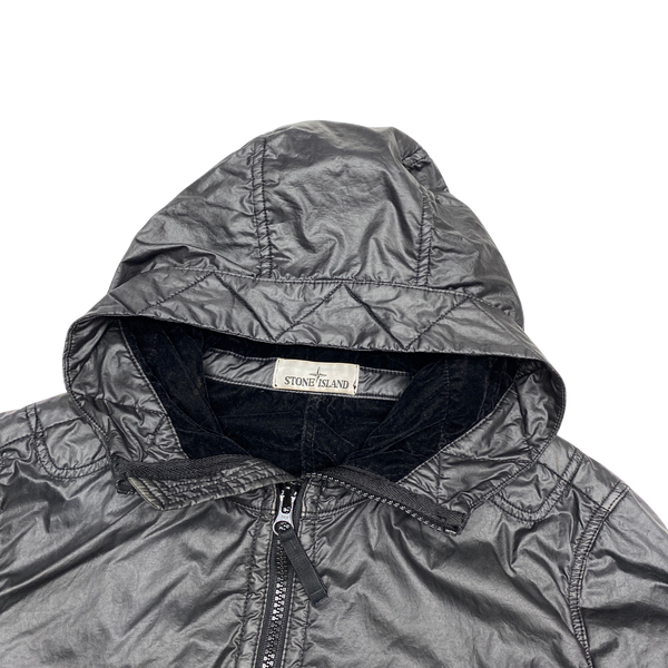 Stone Island 2018 Black Lamy Flock Hooded Jacket
