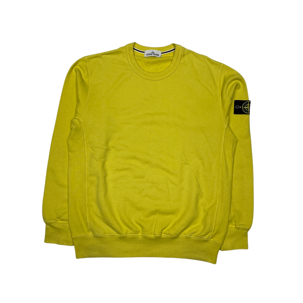 Stone Island 2014 Yellow Cotton Crewneck Sweatshirt