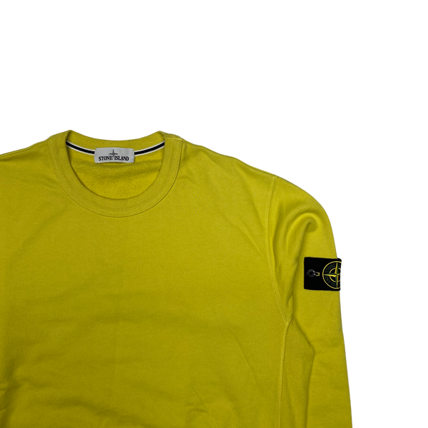 Stone Island 2014 Yellow Cotton Crewneck Sweatshirt