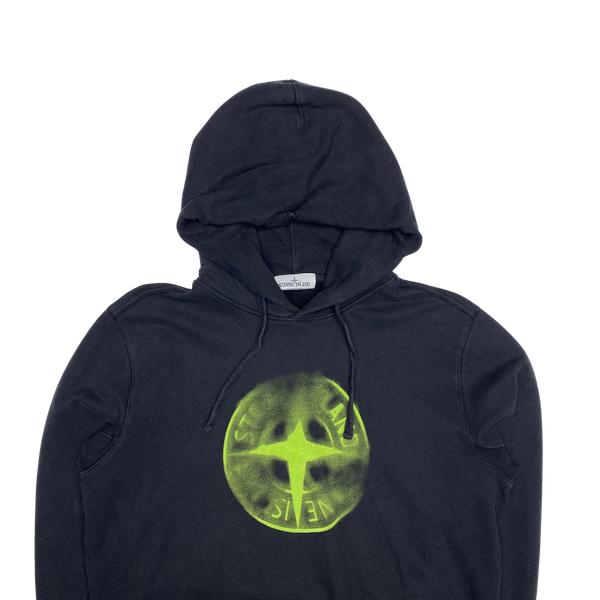 Stone Island 2019 Thick Cotton Black Pullover Hoodie