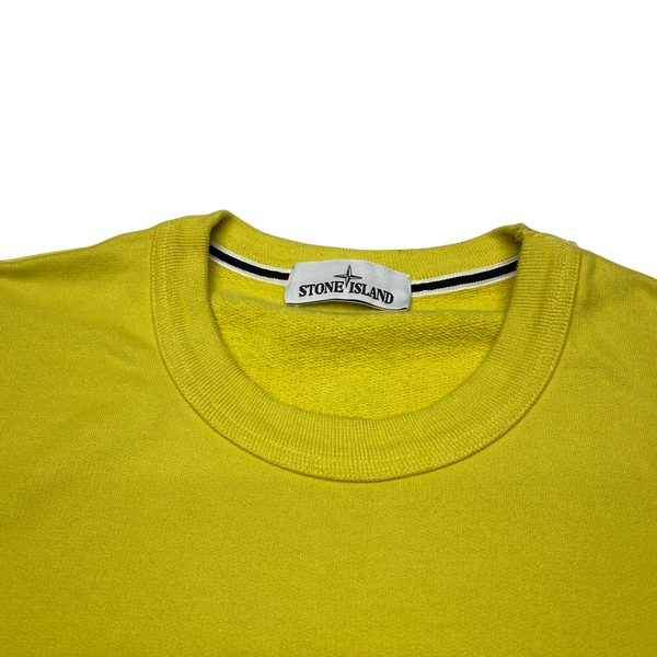 Stone Island 2014 Yellow Cotton Crewneck Sweatshirt