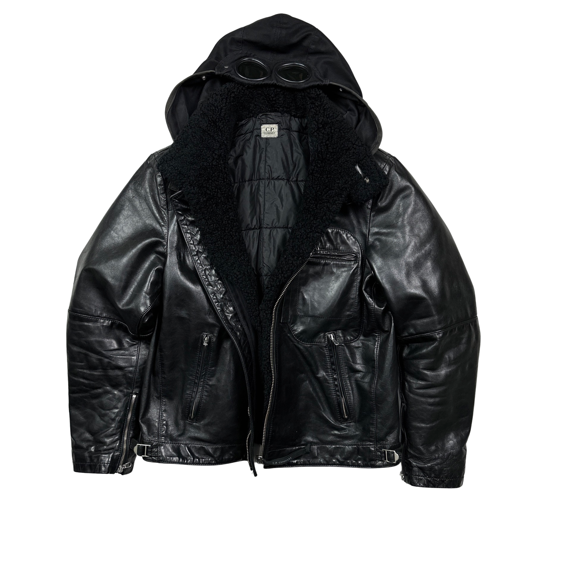 CP Company Rare 2007 Leather Shearling Goggle Jacket XL – Mat's