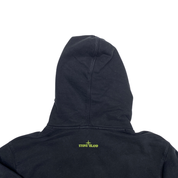 Stone Island 2019 Thick Cotton Black Pullover Hoodie