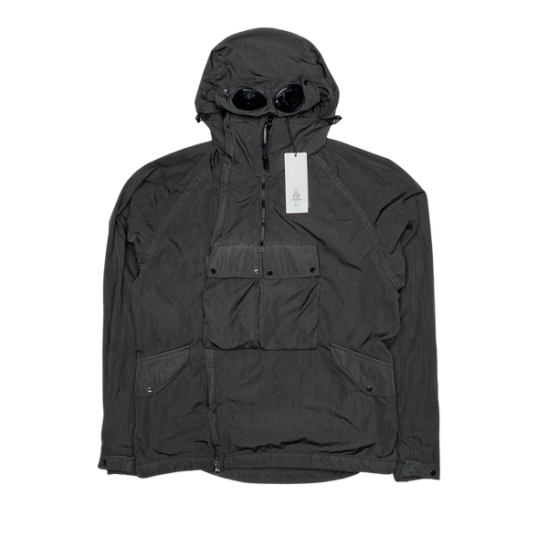 CP Company Grey Chrome Nylon Shimmer Goggle Jacket