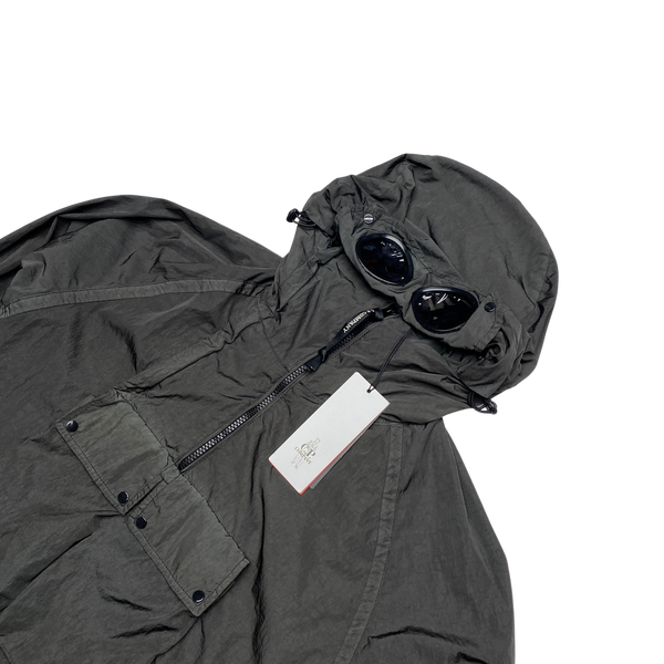 CP Company Grey Chrome Nylon Shimmer Goggle Jacket