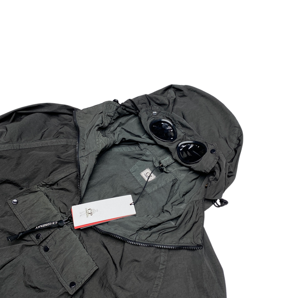 CP Company Grey Chrome Nylon Shimmer Goggle Jacket