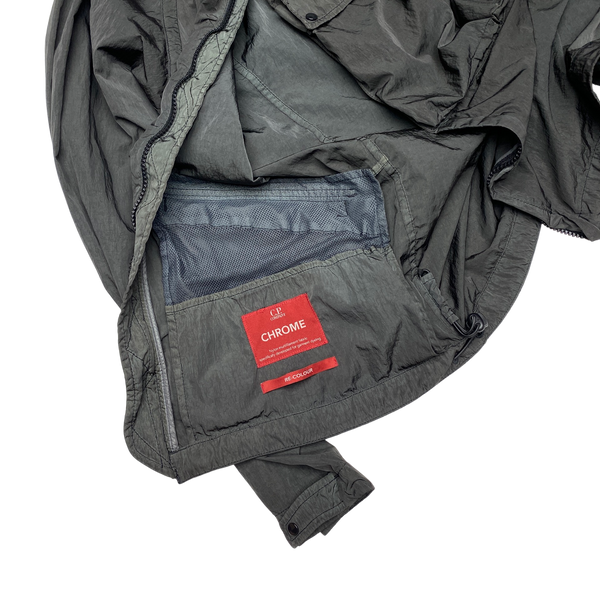 CP Company Grey Chrome Nylon Shimmer Goggle Jacket