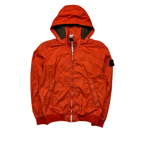 Stone Island 2015 Orange Membrana 3L TC Jacket Medium Mat s Island