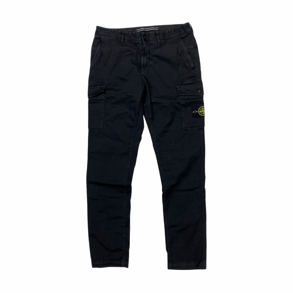 Stone Island Black New Season Cargo Trousers