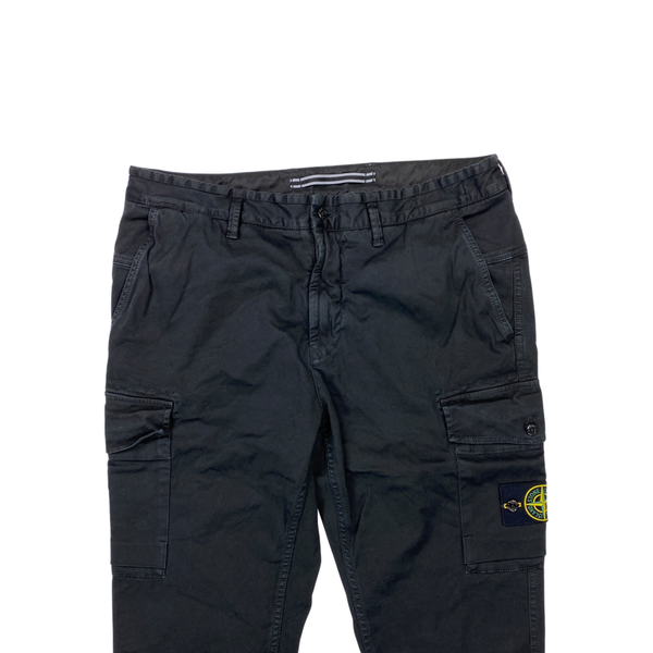 Stone Island Black New Season Cargo Trousers